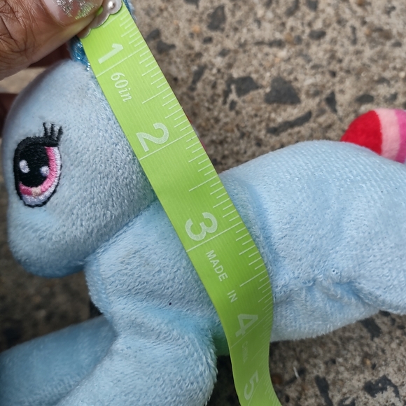 ✓Baby Pony unicorn Horse plush Greenbriar Baby blue with Candy Striped Mane - Picture 14 of 14